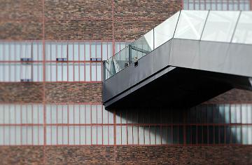 Ausschnitt der größten freistehenden Rolltreppe auf Zeche Zollverein